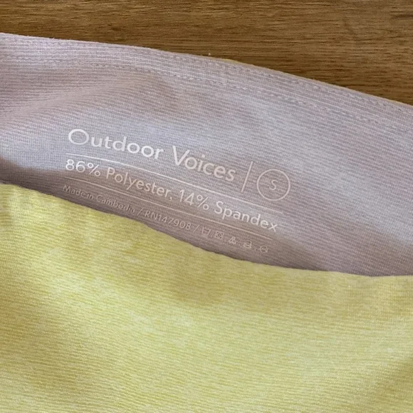 2 PAIR!!!!!!!!!! Outdoor Voices Colorblock leggings Size Small - Picture 5 of 7